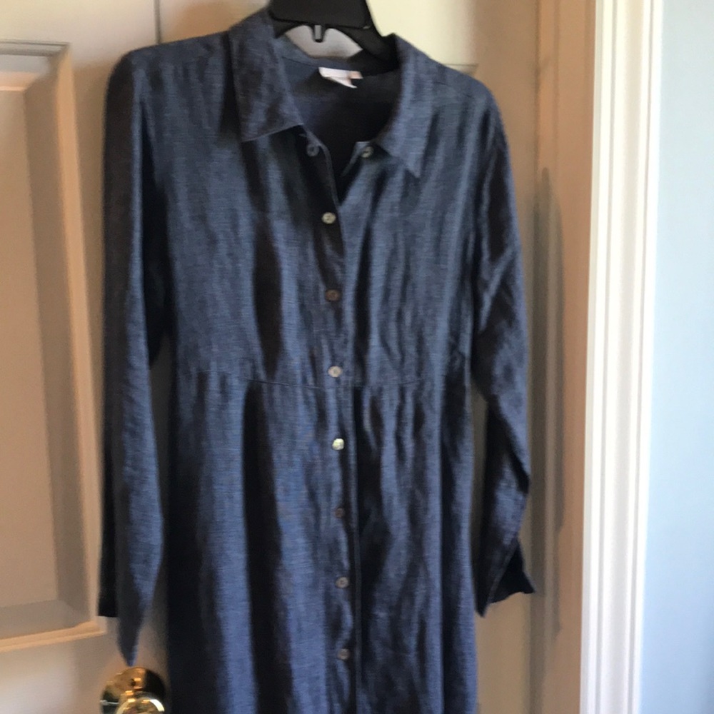 Garnet Hill 100% Linen Maxi Dress size 8